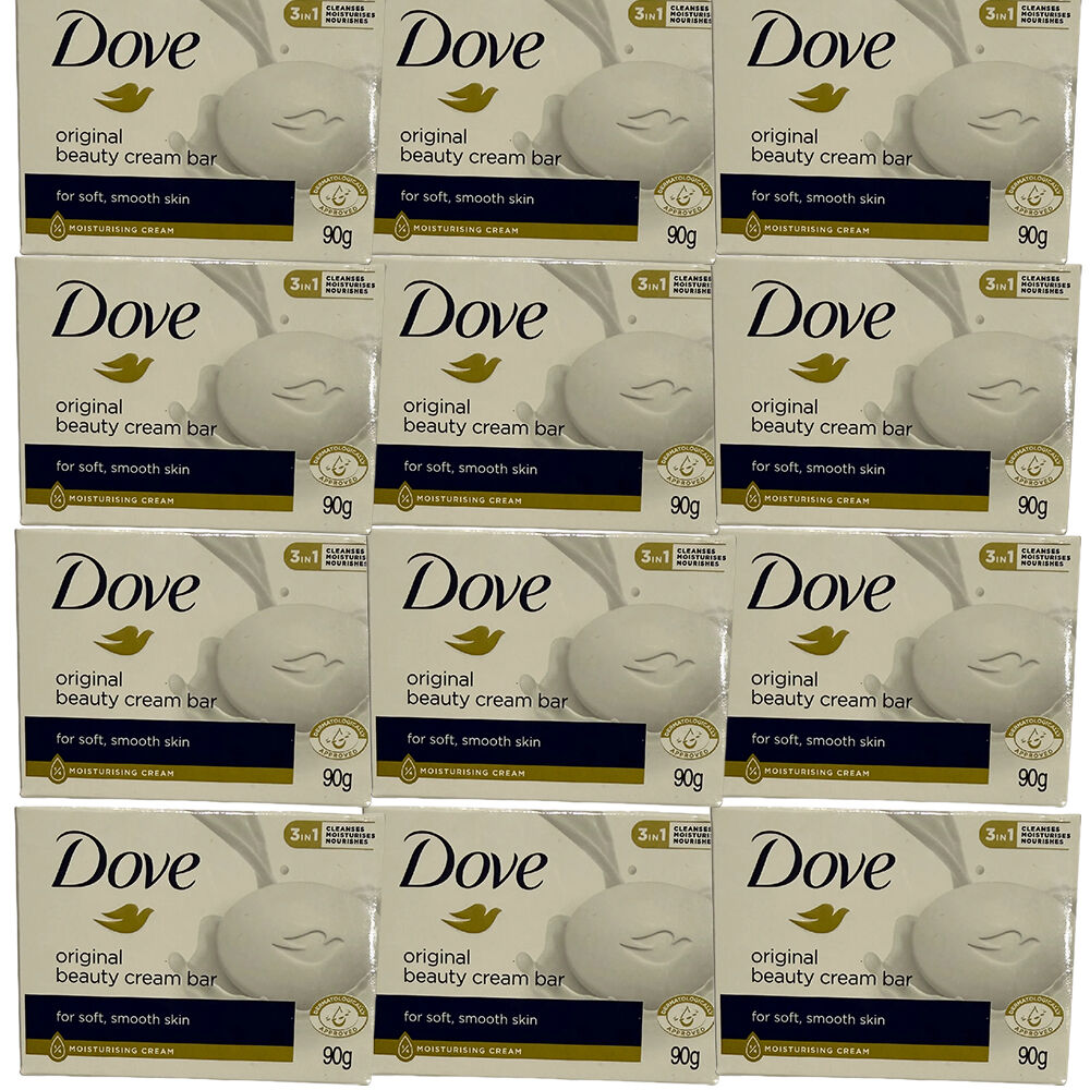 Dove Beauty Cream Bar Original 90g x 12 Moisturising Soap