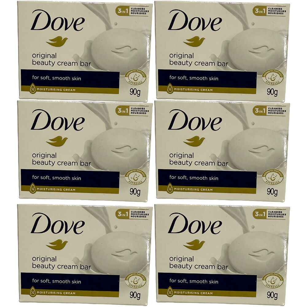Dove Beauty Cream Bar Original 90g x 6 Moisturising Soap