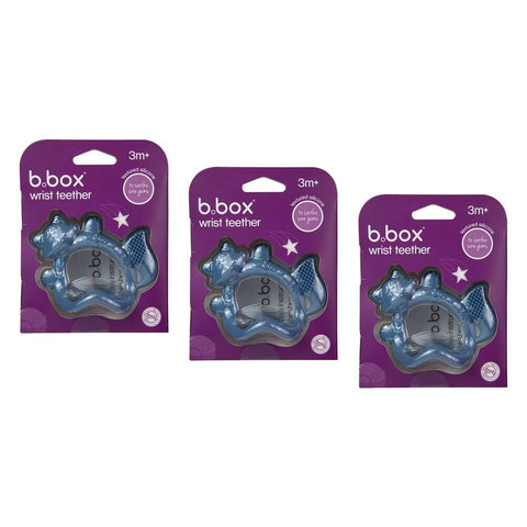 B.Box Wrist Teether Lullaby Blue Pack of 3