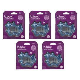 B.Box Wrist Teether Lullaby Blue Pack of 5
