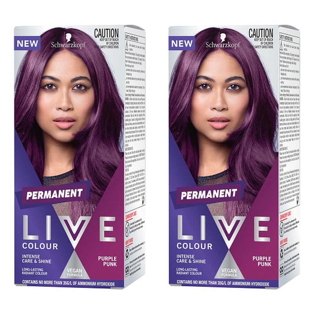 Schwarzkopf LIVE Colour Permanent Purple Punk x 3 Bundle of 2