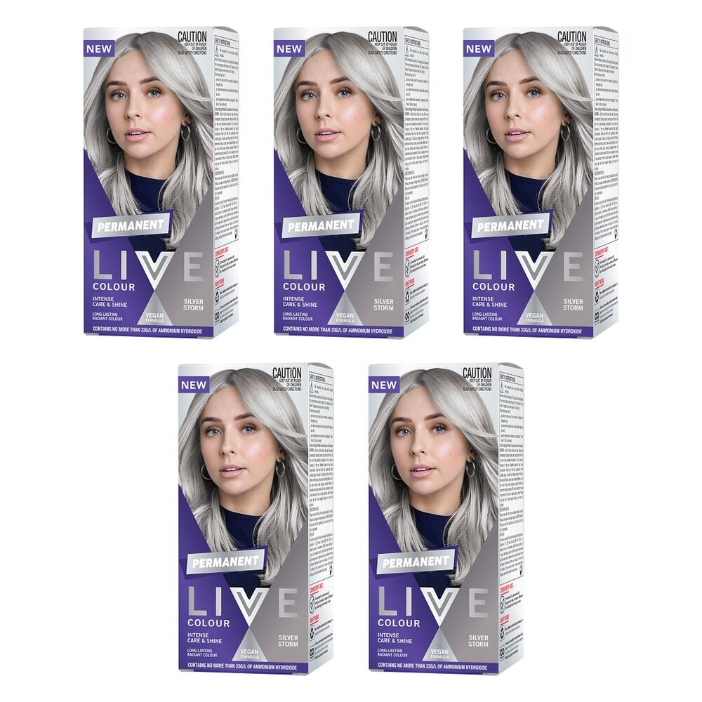 Schwarzkopf LIVE Colour Permanent Silver Storm x 3 Bundle of 5