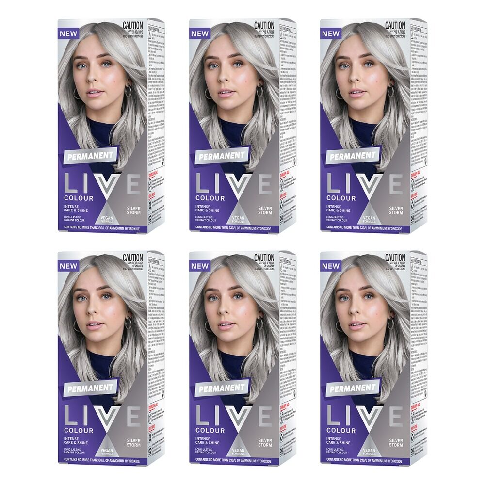 Schwarzkopf LIVE Colour Permanent Silver Storm x 3 Bundle of 6