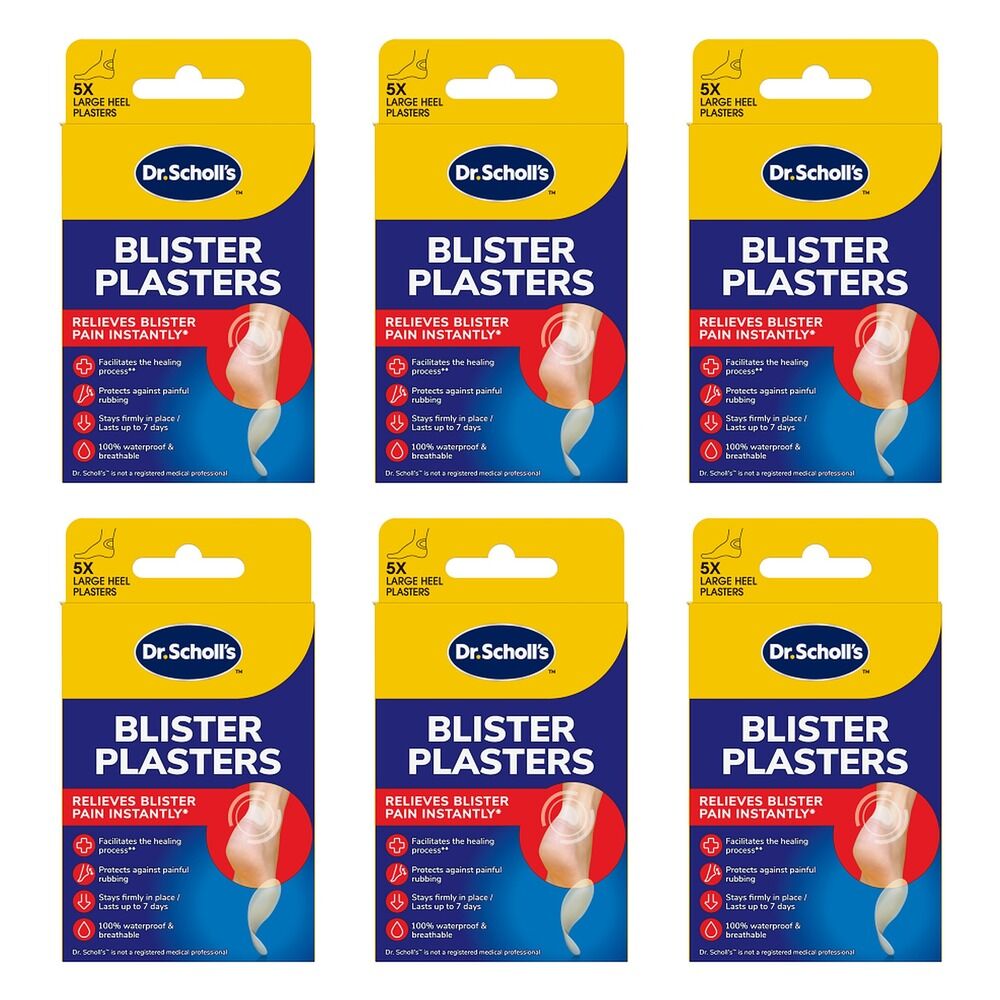Scholl Blister Plasters Large 5 Pack Bundle of 6