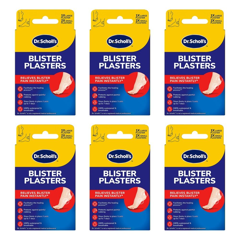 Scholl Blister Plasters 5 Pack Bundle of 6