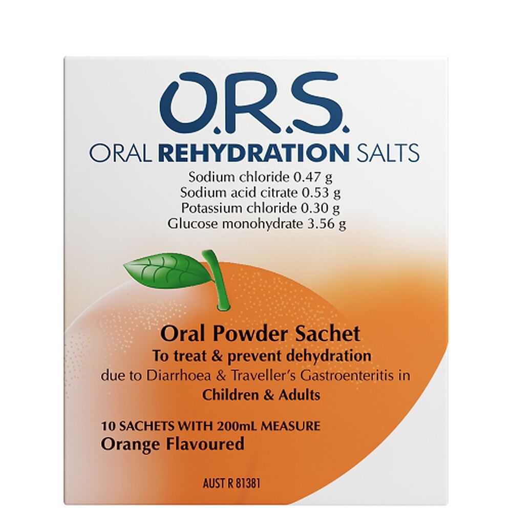 O.R.S. Oral Rehydration Sachets 10 x 4.9g
