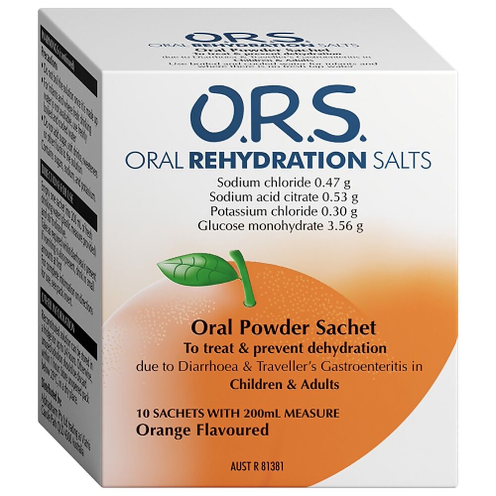 O.R.S. Oral Rehydration Sachets 10 x 4.9g