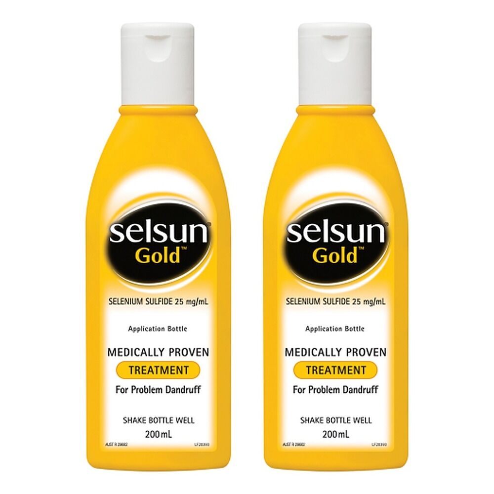 Selsun Gold Anti Dandruff Shampoo Treatment 200mL Pack of 2