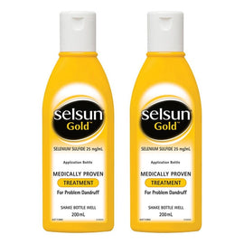 Selsun Gold Anti Dandruff Shampoo Treatment 200mL Pack of 2