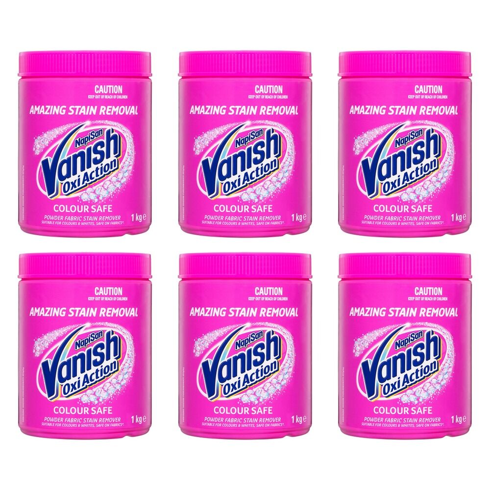Vanish NapiSan Oxi Action Powder Stain Remover 1kg Pack of 6