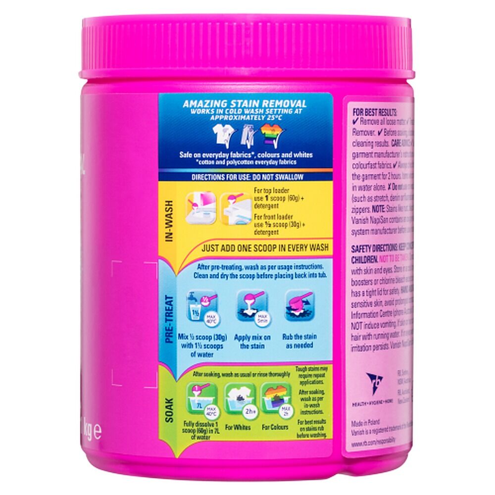 Vanish NapiSan Oxi Action Powder Stain Remover 1kg