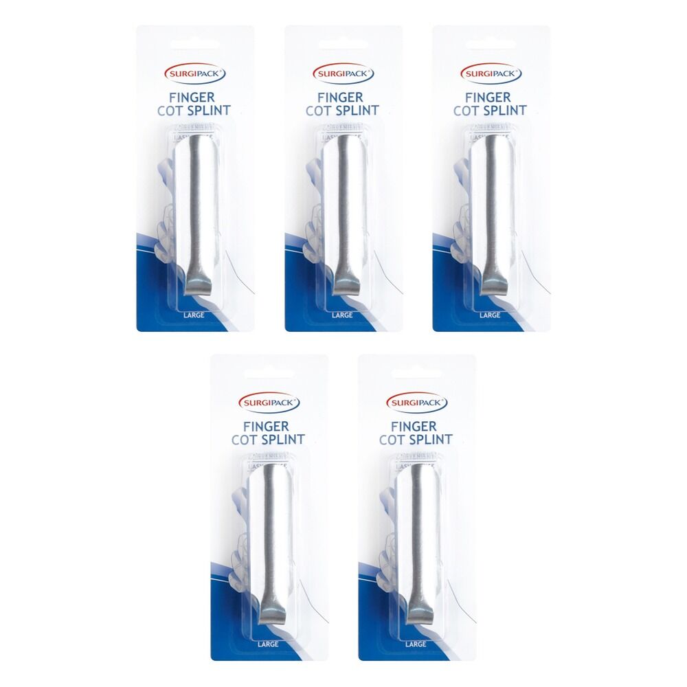 SurgiPack Finger Cot Splint Large Pack of 5