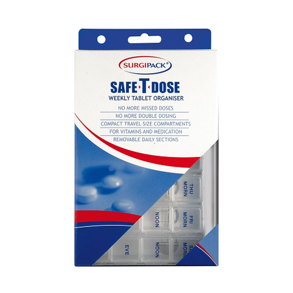 SurgiPack Safe-T-Dose Weekly Pill Organiser Small