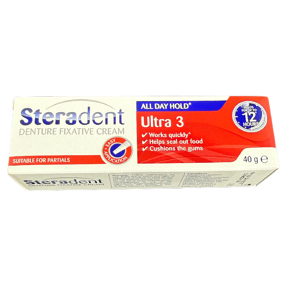 Steradent Denture Care Bundle Ultra 3 Fixative Plus Active Paste