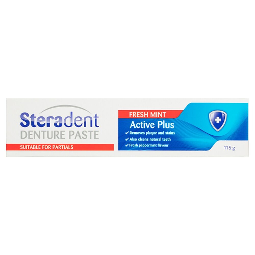 Steradent Active Plus Denture Paste 115g