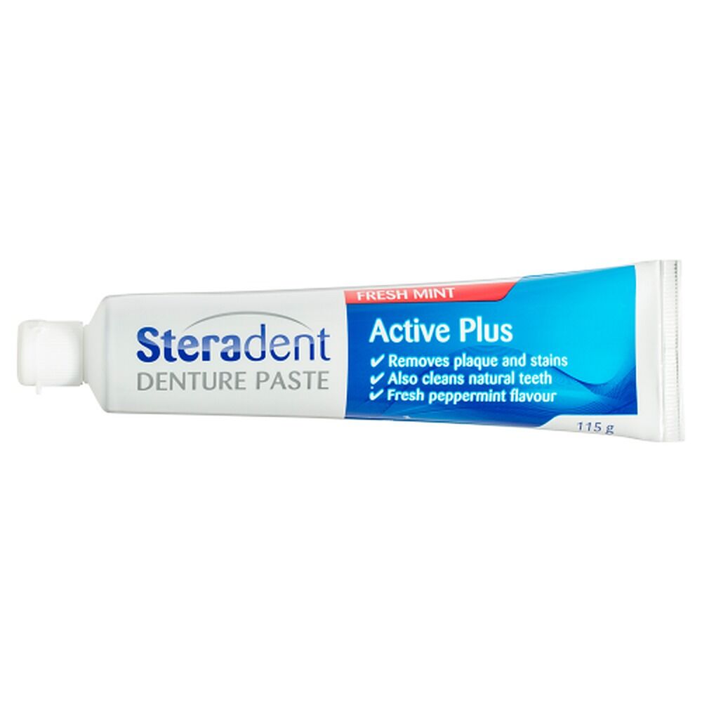 Steradent Active Plus Denture Paste 115g