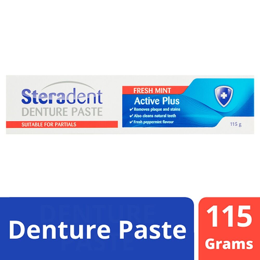 Steradent Active Plus Denture Paste 115g