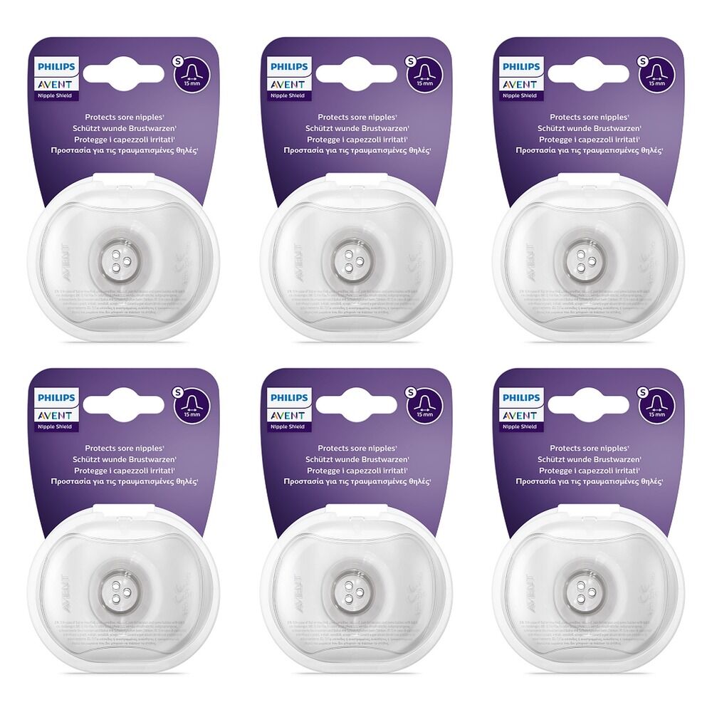 Philips Avent Nipple Protector Shields Small 15mm 2 Pack Bundle of 6