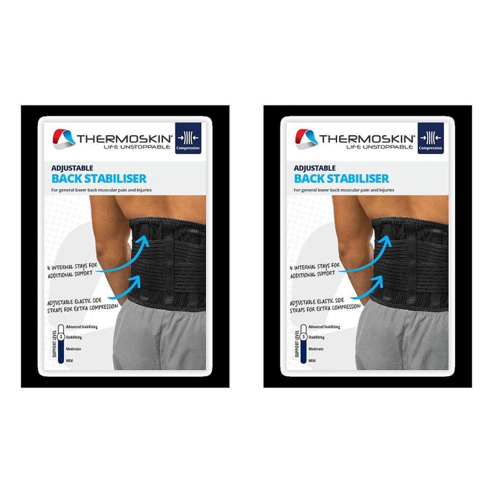 Thermoskin Adjustable Back Stabiliser Extra Large Pack of 2