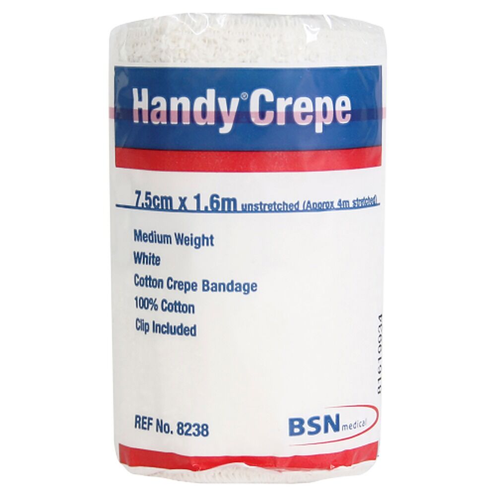 Handy Handycrepe Medium Non-Adhesive Support Bandage 7.5cm x 1.6m White