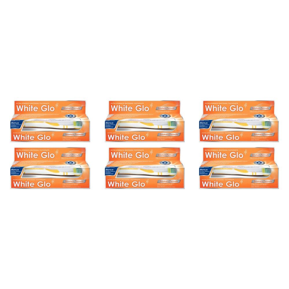 White Glo Smokers Formula Whitening Toothpaste 150g Pack of 6