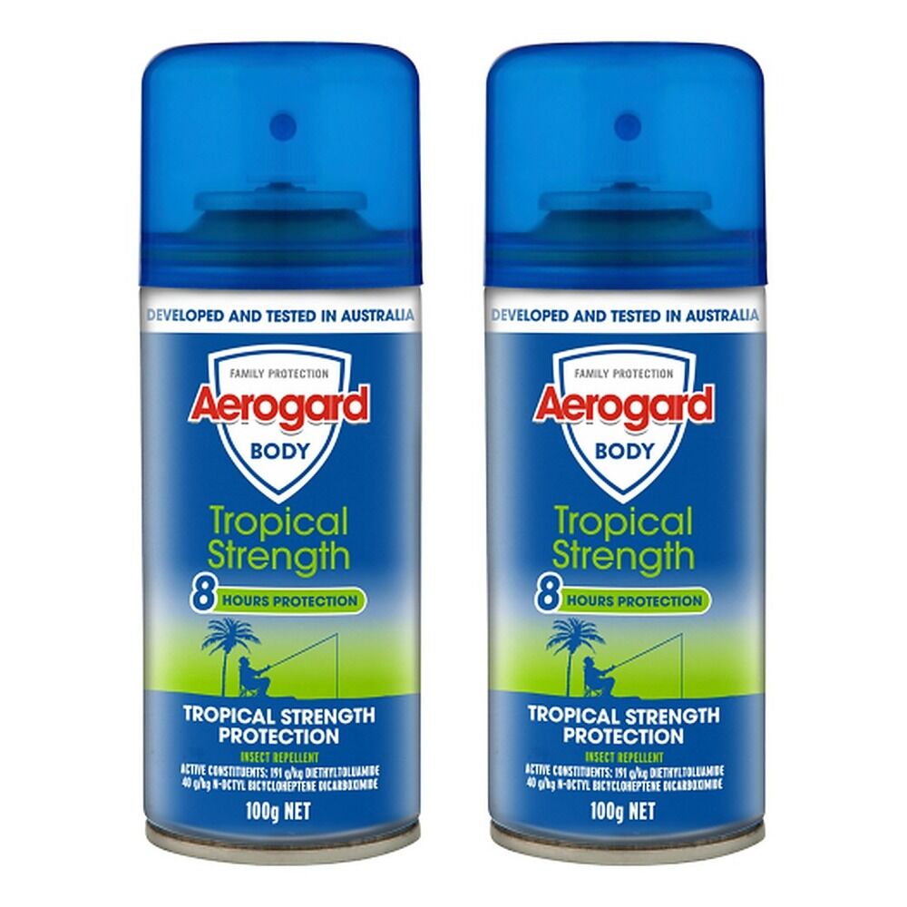 Aerogard Tropical Strength Repellent Aerosol 100g Pack of 2