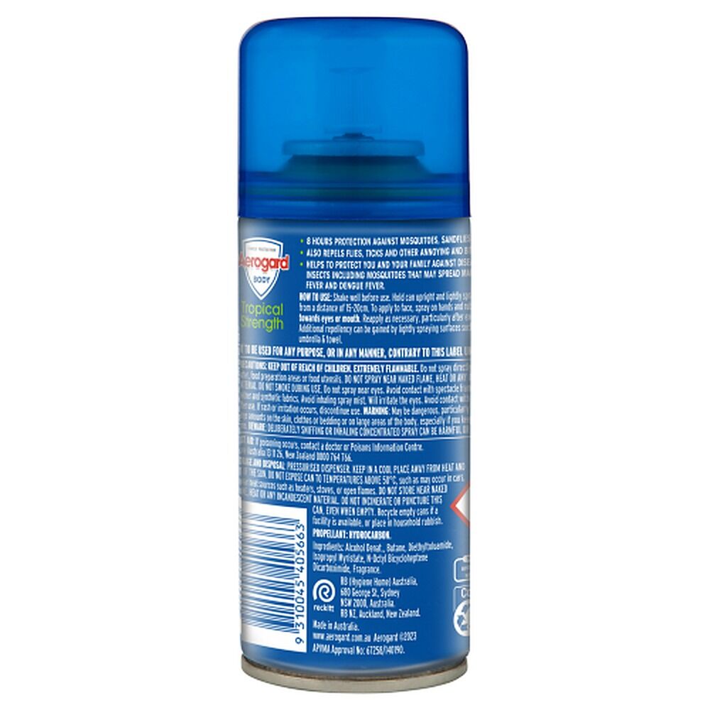 Aerogard Tropical Strength Repellent Aerosol 100g