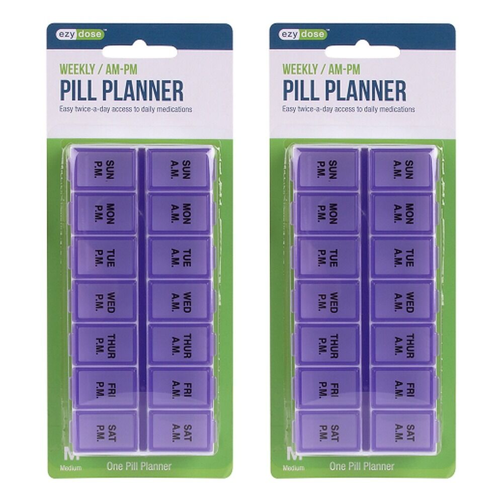 Ezy Dose 7 Day AM & PM Pill Reminder Pack of 2