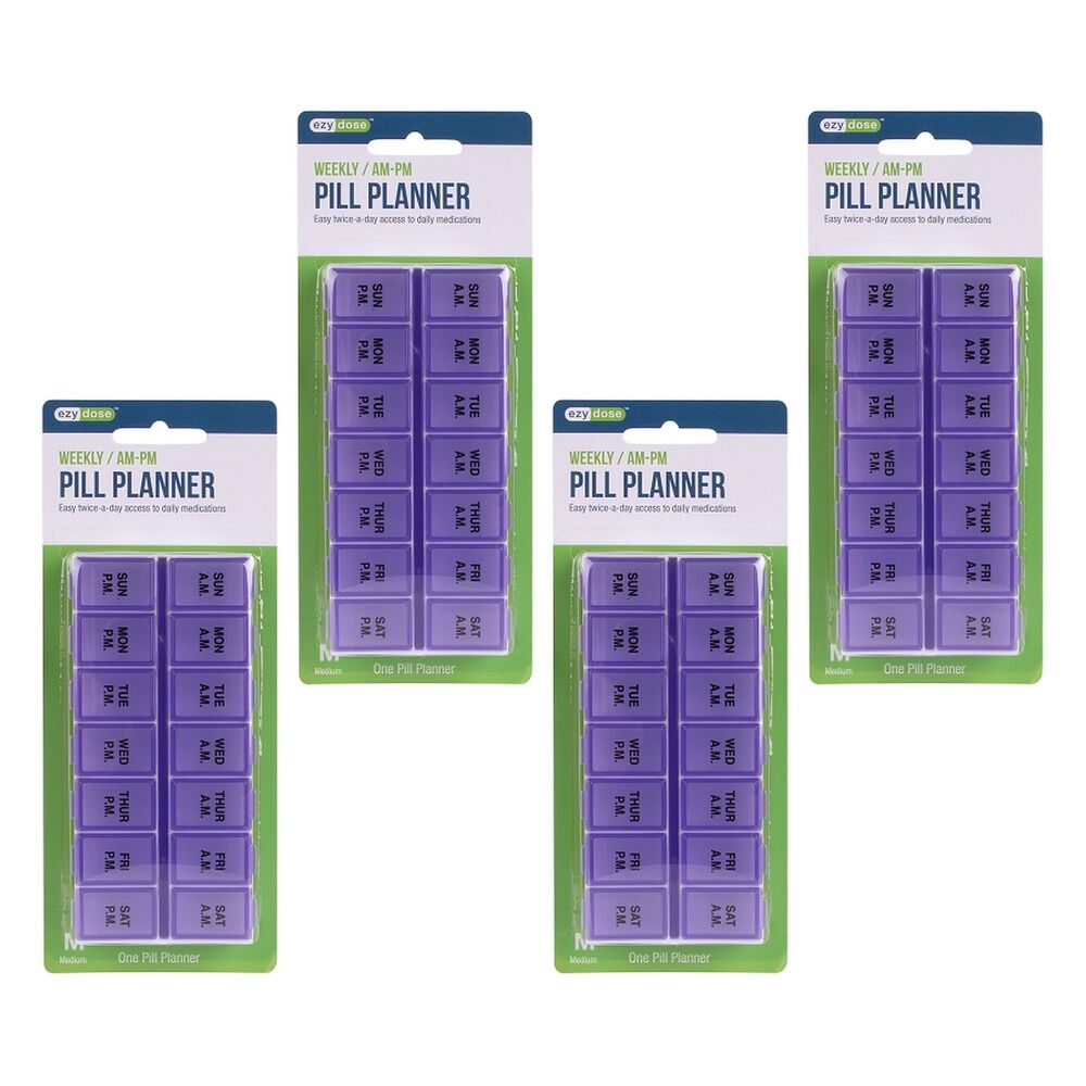 Ezy Dose 7 Day AM & PM Pill Reminder Pack of 4
