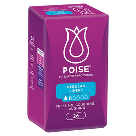 Poise Regular Liners 26 Pack x 6