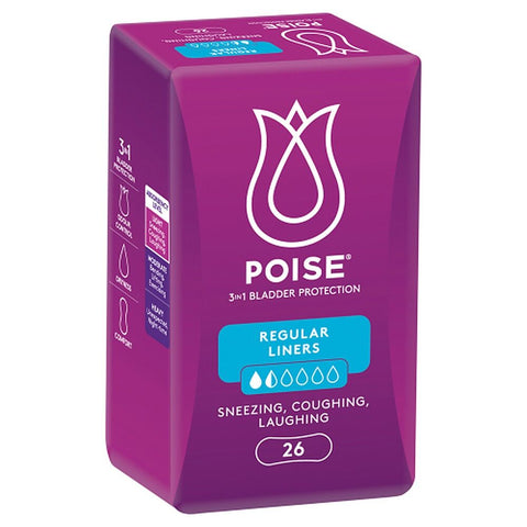 Poise Regular Liners 26 Pack