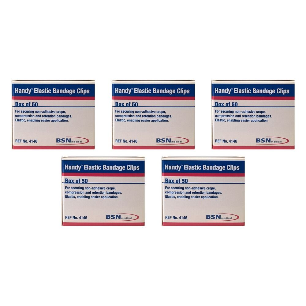 Handy Disposable Bandage Clips 50 Pack Bundle of 5