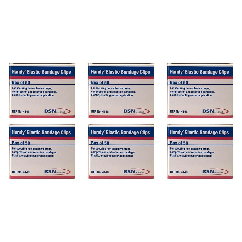 Handy Disposable Bandage Clips 50 Pack Bundle of 6