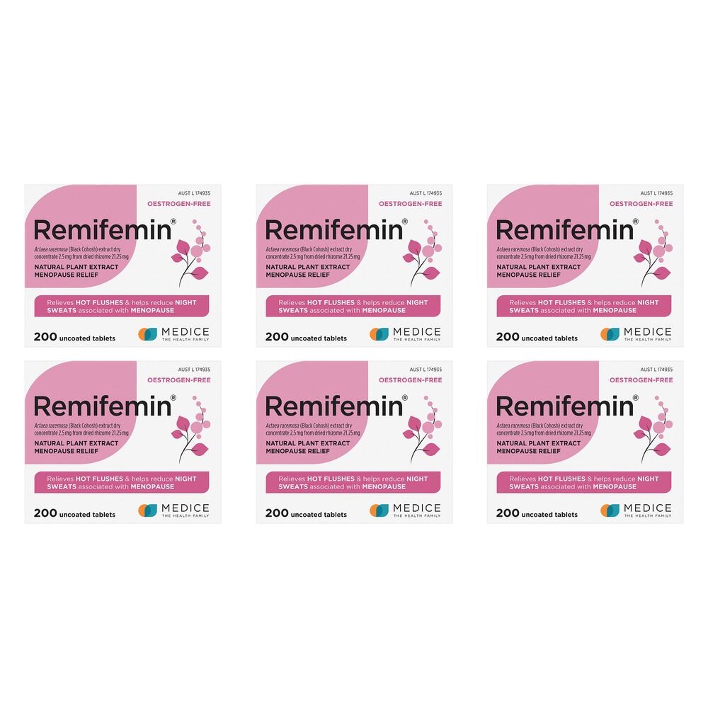 Remifemin Menopause Relief 200 Tablets Pack of 6