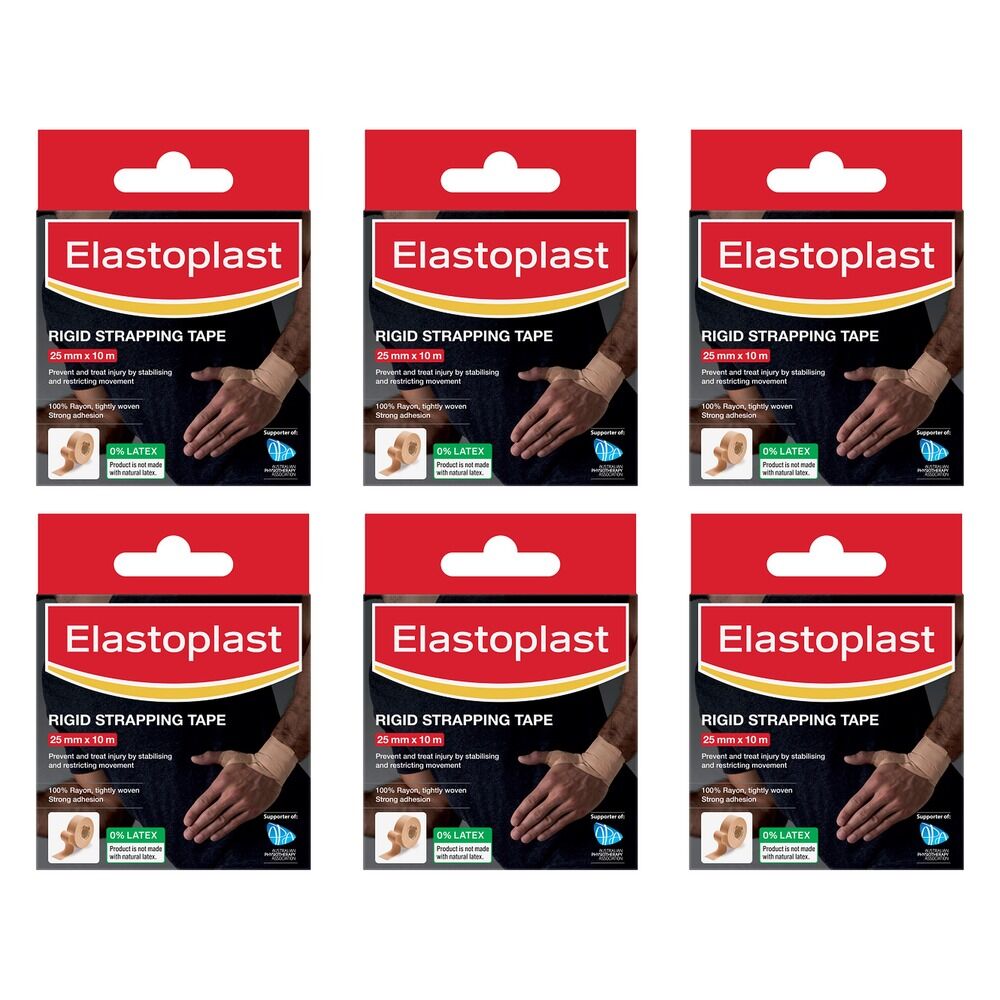 Elastoplast Rigid Strapping Tape 25mm x 10m Pack of 6
