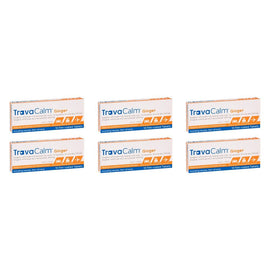 Travacalm Ginger Travel Sickness Tablets 10 Pack Bundle of 6