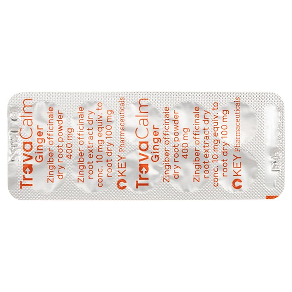 Travacalm Ginger Travel Sickness Tablets 10 Pack
