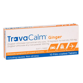 Travacalm Ginger Travel Sickness Tablets 10 Pack