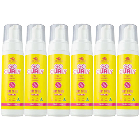 Marc Daniels Go Curly Soft Curl Mousse 200ml 6 Pack Frizz Control Styling