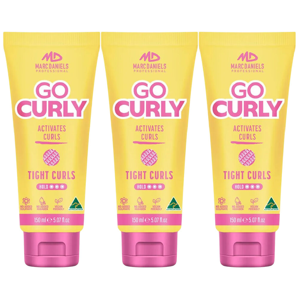 Marc Daniels Go Curly Tight Curl Cream 150ml 3 Pack Curl Defining Moisture