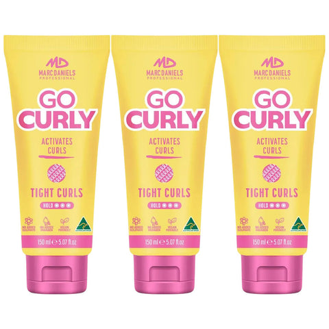 Marc Daniels Go Curly Tight Curl Cream 150ml 3 Pack Curl Defining Moisture