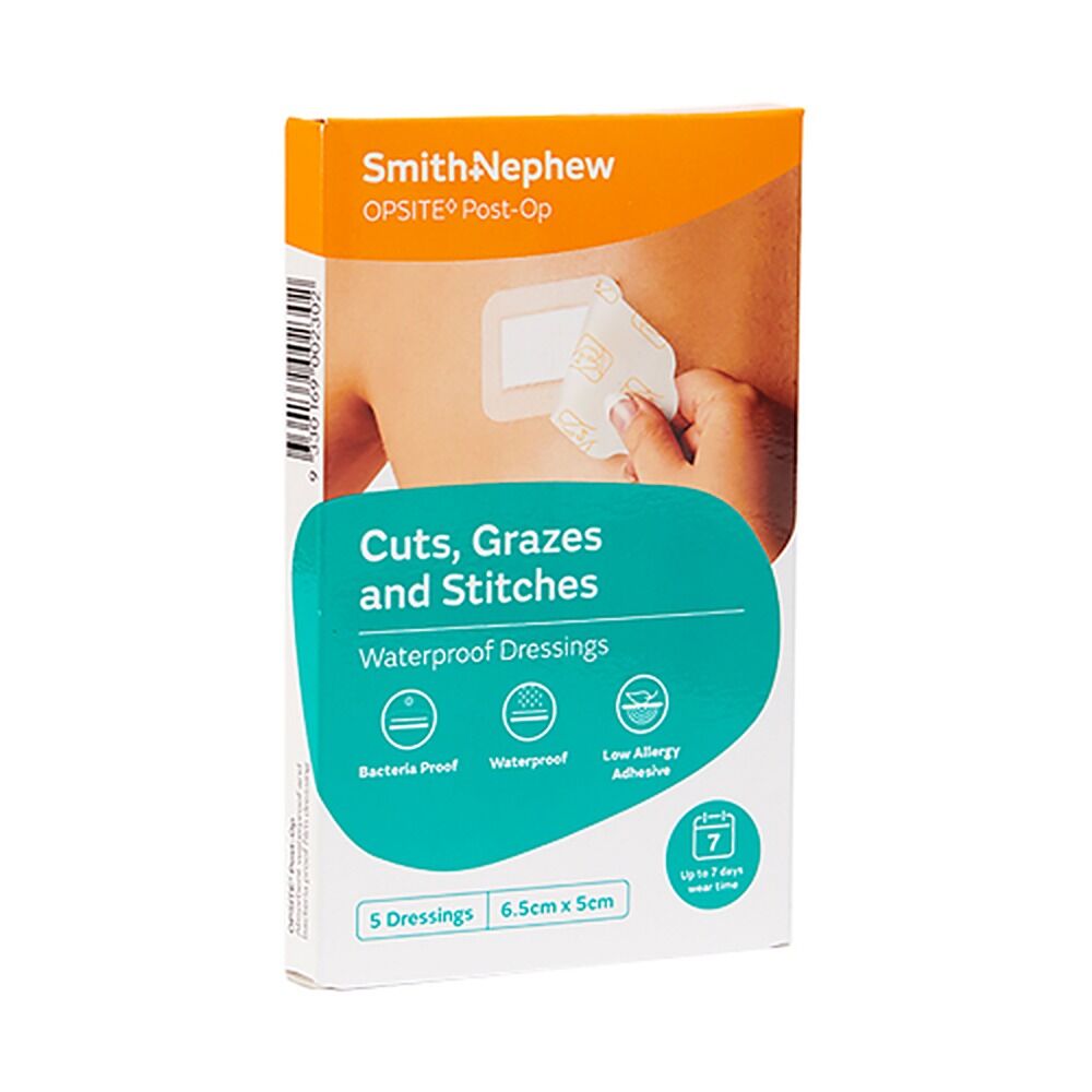 Opsite Post-Op Waterproof Dressing 5cm 5 Pack