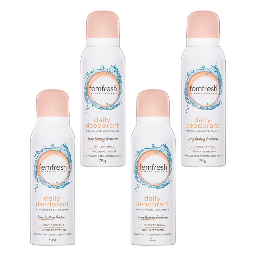 Femfresh Daily Deodorant 75g Pack of 4