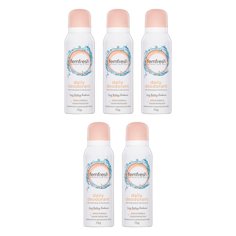 Femfresh Daily Deodorant 75g Pack of 5