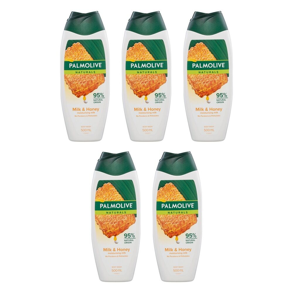 Palmolive Naturals Body Wash Milk & Honey 500mL Pack of 5
