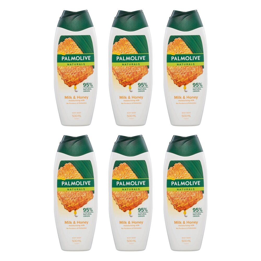 Palmolive Naturals Body Wash Milk & Honey 500mL Pack of 6