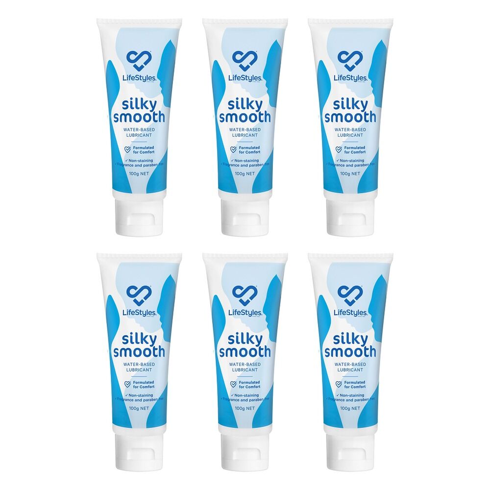 LifeStyles Silky Smooth Water Based Lubricant 100g Pack of 6