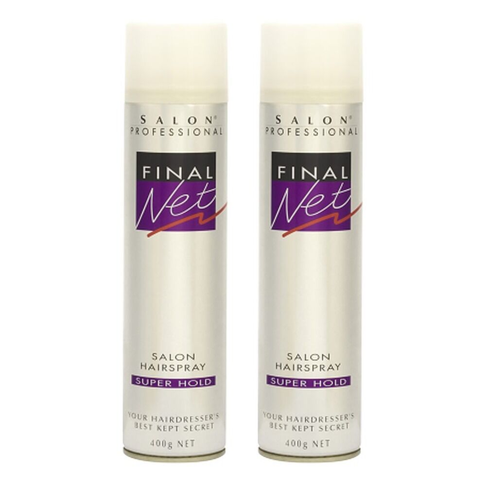 Final Net Salon Hairspray Super Hold 400g Pack of 2