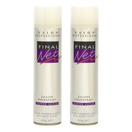 Final Net Salon Hairspray Super Hold 400g Pack of 2