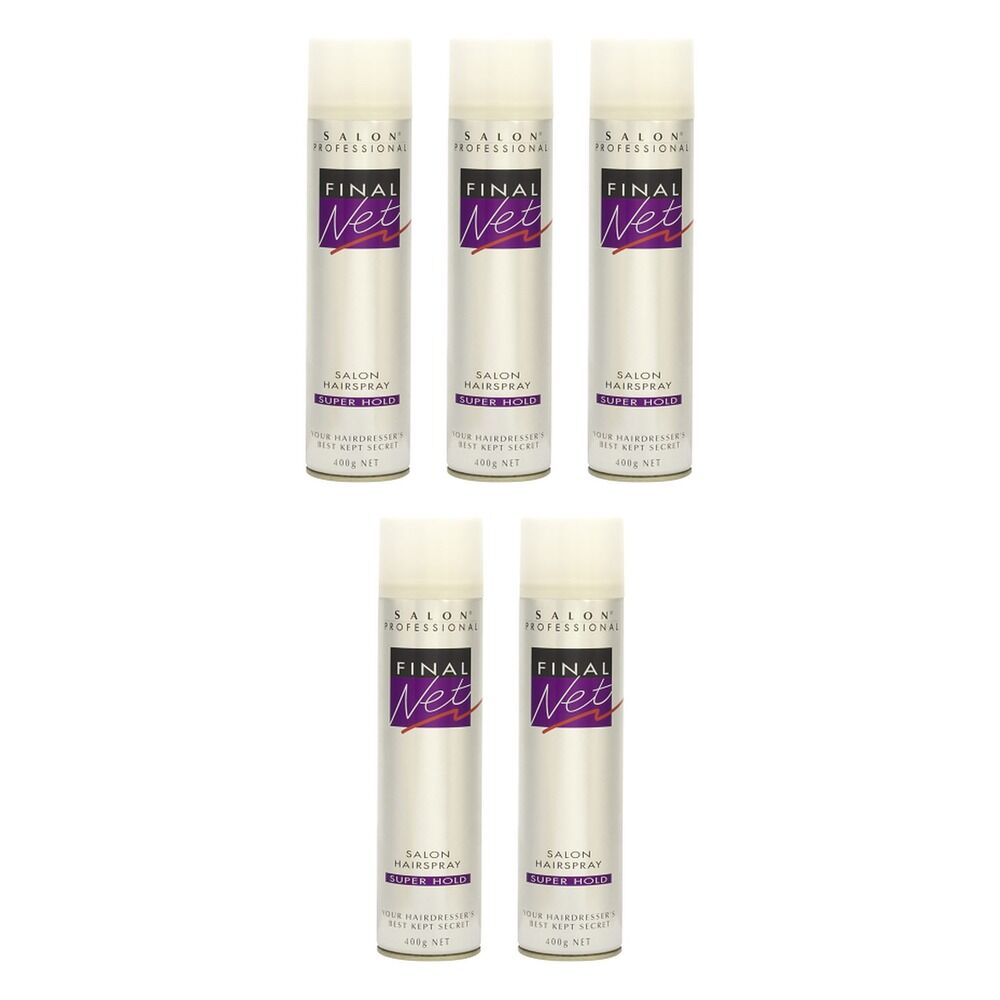 Final Net Salon Hairspray Super Hold 400g Pack of 5